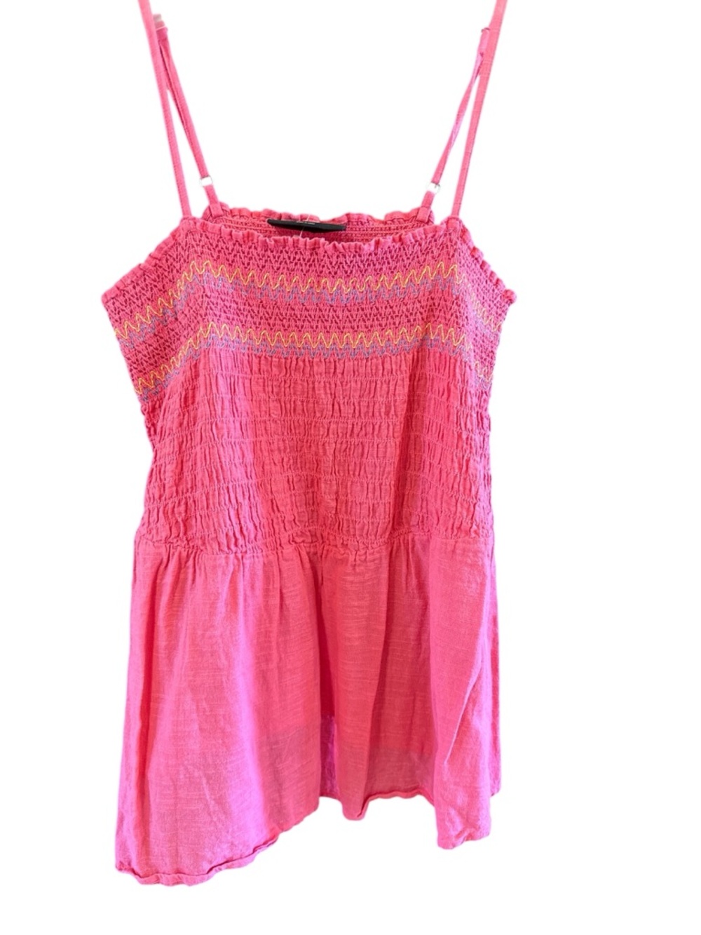 Lane Bryant Pink Smocked Spaghetti Strap Camisole